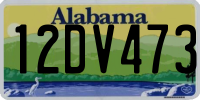 AL license plate 12DV473