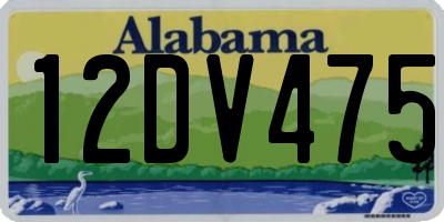 AL license plate 12DV475