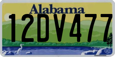 AL license plate 12DV477