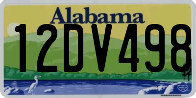 AL license plate 12DV498
