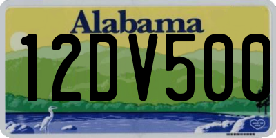 AL license plate 12DV500