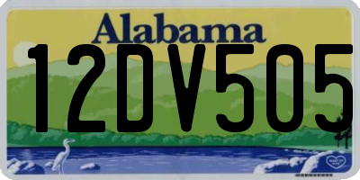 AL license plate 12DV505