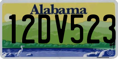 AL license plate 12DV523