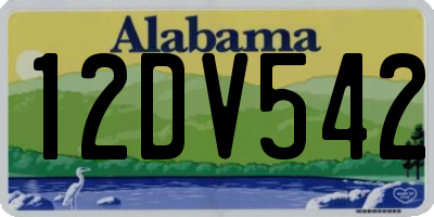 AL license plate 12DV542