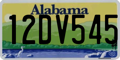 AL license plate 12DV545