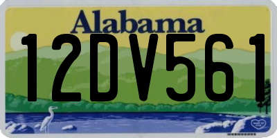 AL license plate 12DV561