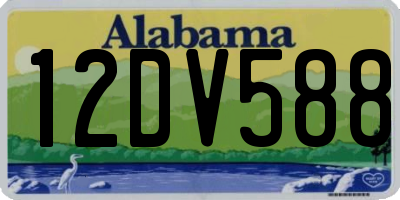 AL license plate 12DV588