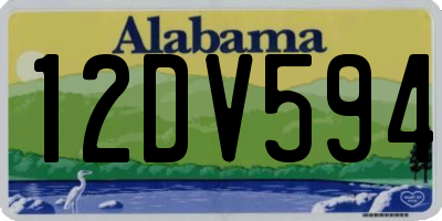 AL license plate 12DV594