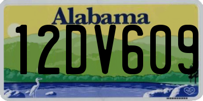 AL license plate 12DV609