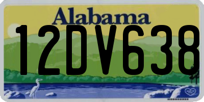 AL license plate 12DV638