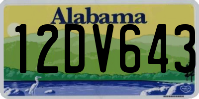 AL license plate 12DV643