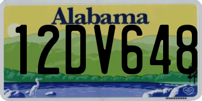 AL license plate 12DV648