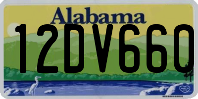 AL license plate 12DV660
