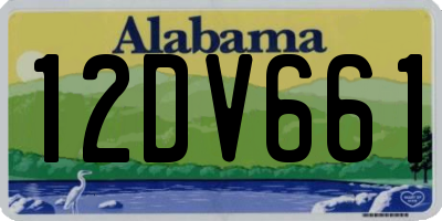 AL license plate 12DV661
