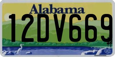 AL license plate 12DV669