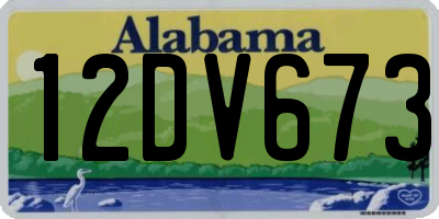 AL license plate 12DV673