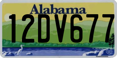 AL license plate 12DV677