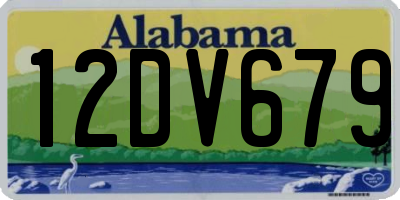 AL license plate 12DV679