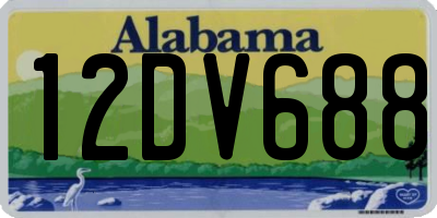 AL license plate 12DV688