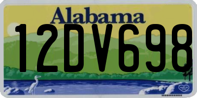 AL license plate 12DV698