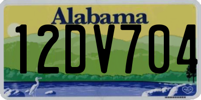 AL license plate 12DV704