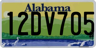 AL license plate 12DV705