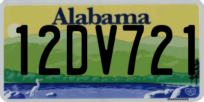 AL license plate 12DV721