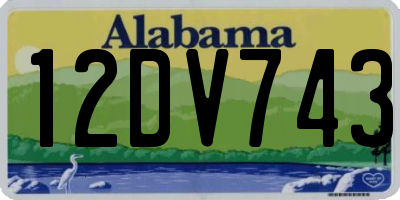 AL license plate 12DV743