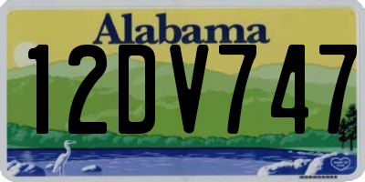 AL license plate 12DV747