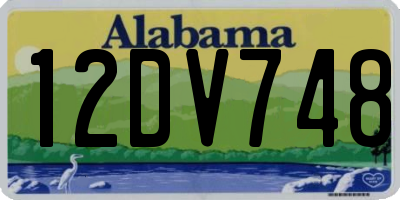 AL license plate 12DV748
