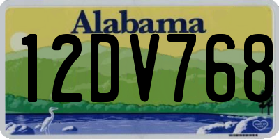 AL license plate 12DV768