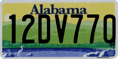 AL license plate 12DV770