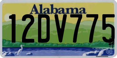 AL license plate 12DV775