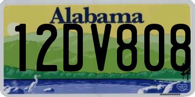 AL license plate 12DV808