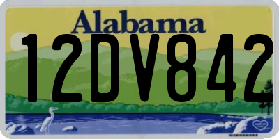 AL license plate 12DV842