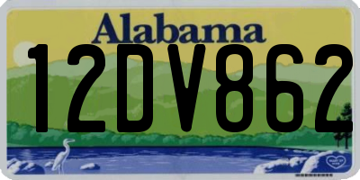 AL license plate 12DV862