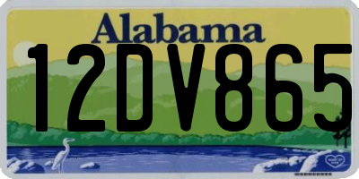 AL license plate 12DV865