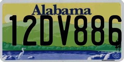 AL license plate 12DV886