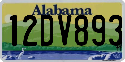 AL license plate 12DV893