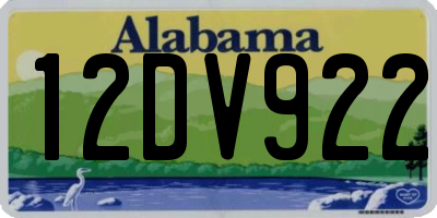 AL license plate 12DV922