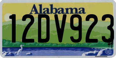 AL license plate 12DV923