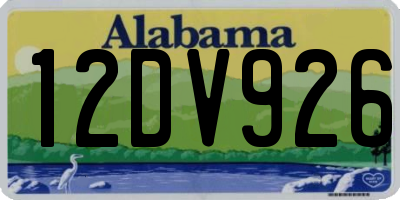 AL license plate 12DV926