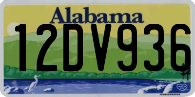 AL license plate 12DV936