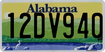 AL license plate 12DV940