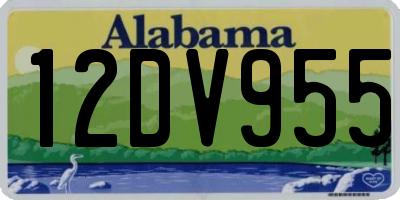 AL license plate 12DV955