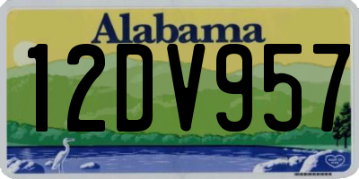 AL license plate 12DV957