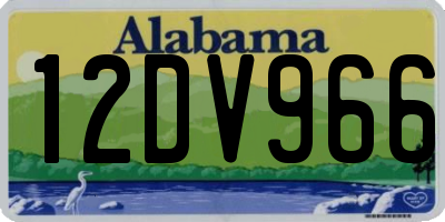 AL license plate 12DV966