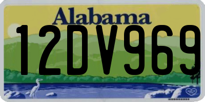 AL license plate 12DV969