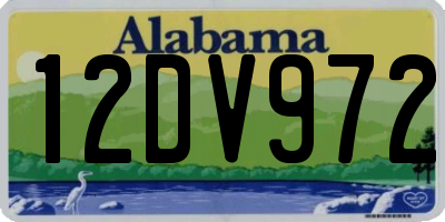 AL license plate 12DV972