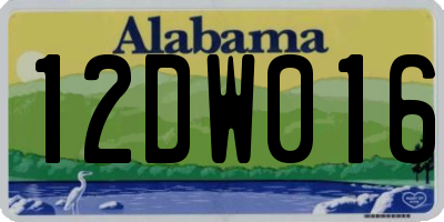 AL license plate 12DW016